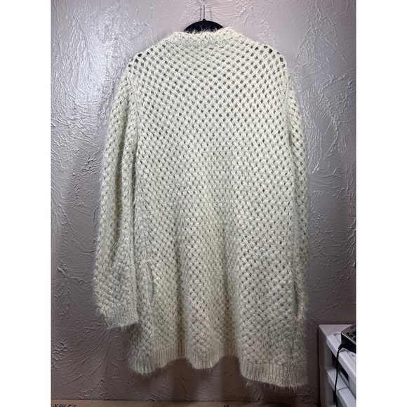 Asilio Love Is A Losing Game Cardigan‎ Open Weave Eyelash Pockets Size Medium - Picture 5 of 5